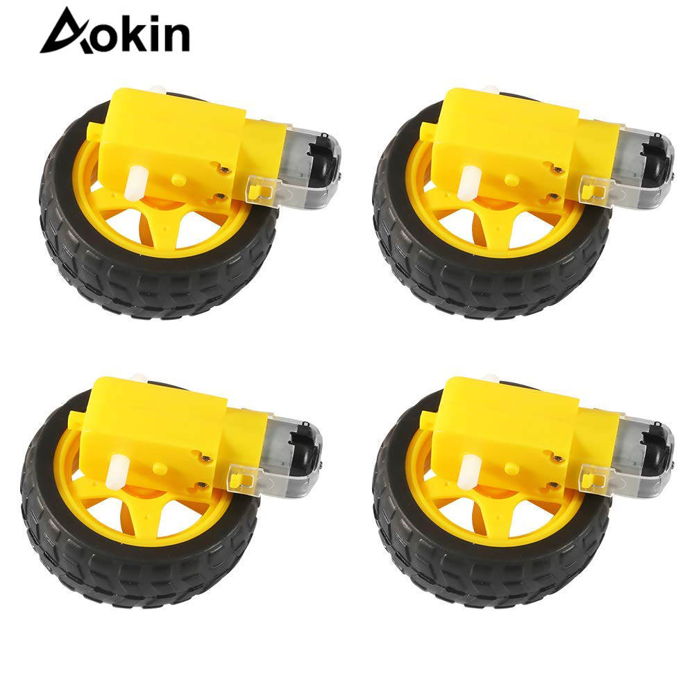 Smart Home Yellow - 4Pcs TT Motor DC Motor Elétrico
