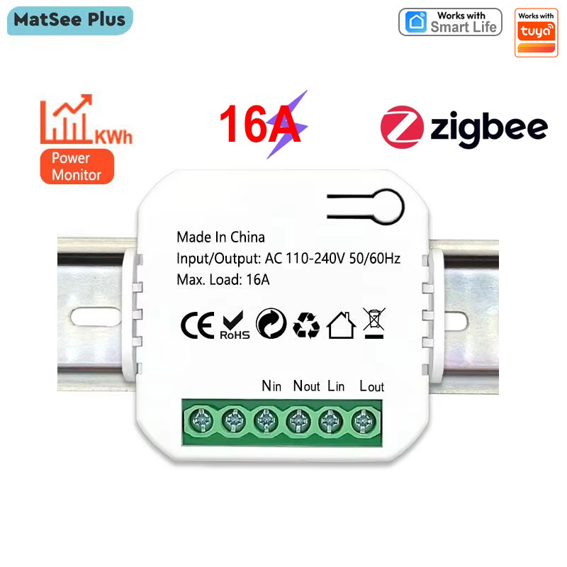 Smart Home Plus - Interruptor Inteligente ZigBee com Monitor de