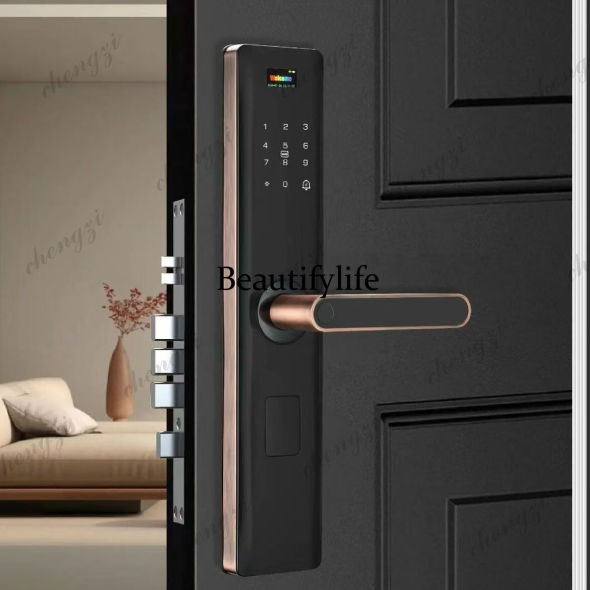 Smart Home Door Lock - Fechadura com impressão digital e design