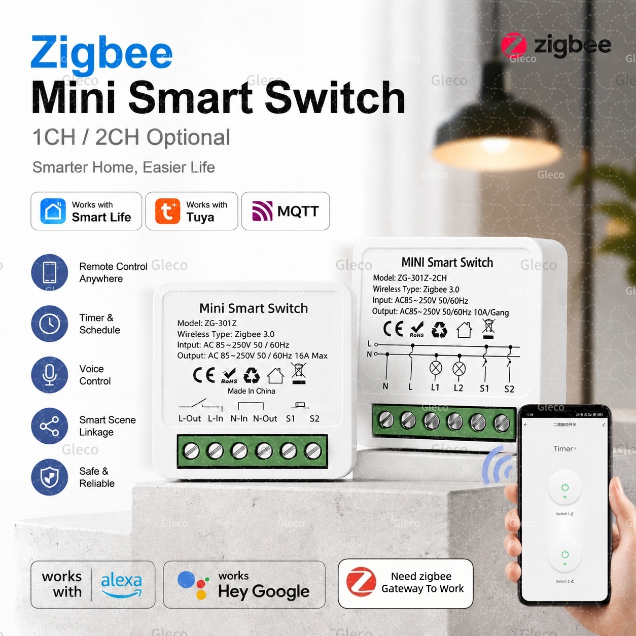 Interruptor Inteligente Zigbee - Smart Home Hub 2 avaliação e preço