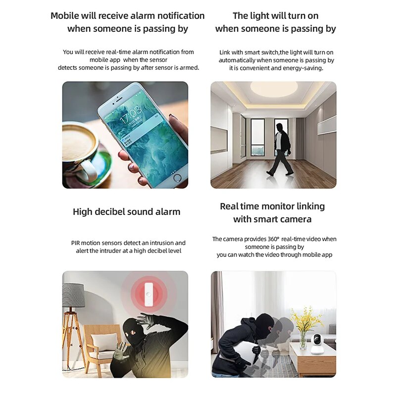 Tuya wifi zigbee pir sensor de - Smart Home Wiser avaliação e preço