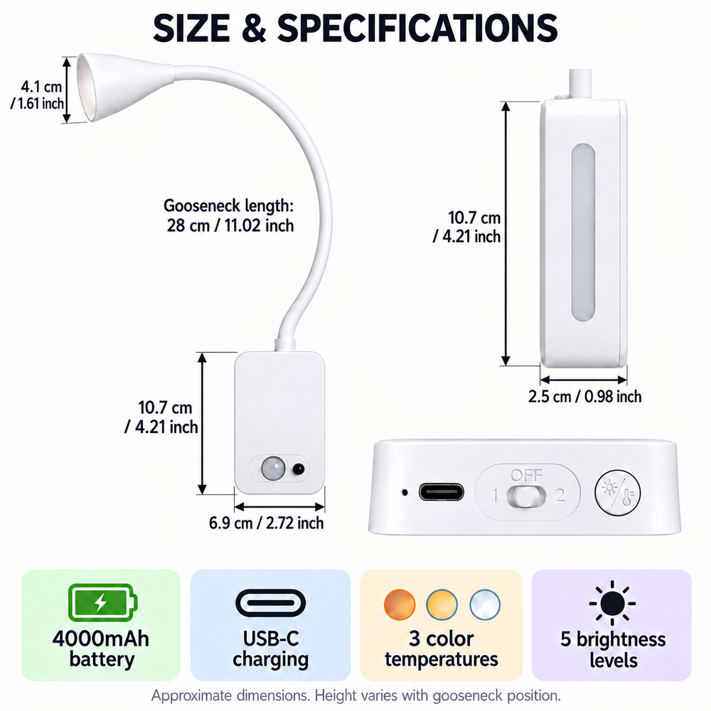 Luminária de leitura LED magné - Temperature Sensor avaliação e preço