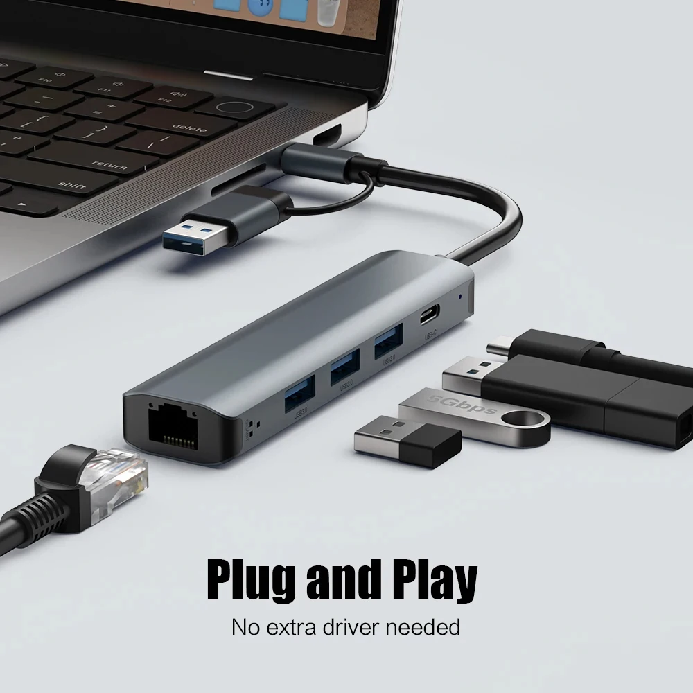 Hub USB-C 5 em 2 com Ethernet  - Smart Home Hub 2 avaliação e preço